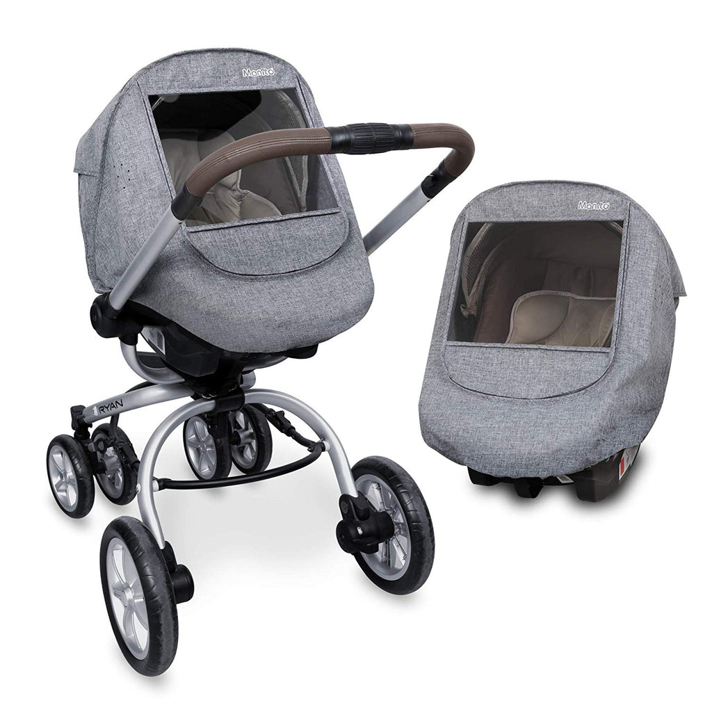 summer infant car seat coat Melange Infant Car Seat Weather Shield (Black Grey)