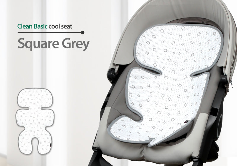 Clean Basic Cool Seat Pad (Square Grey)