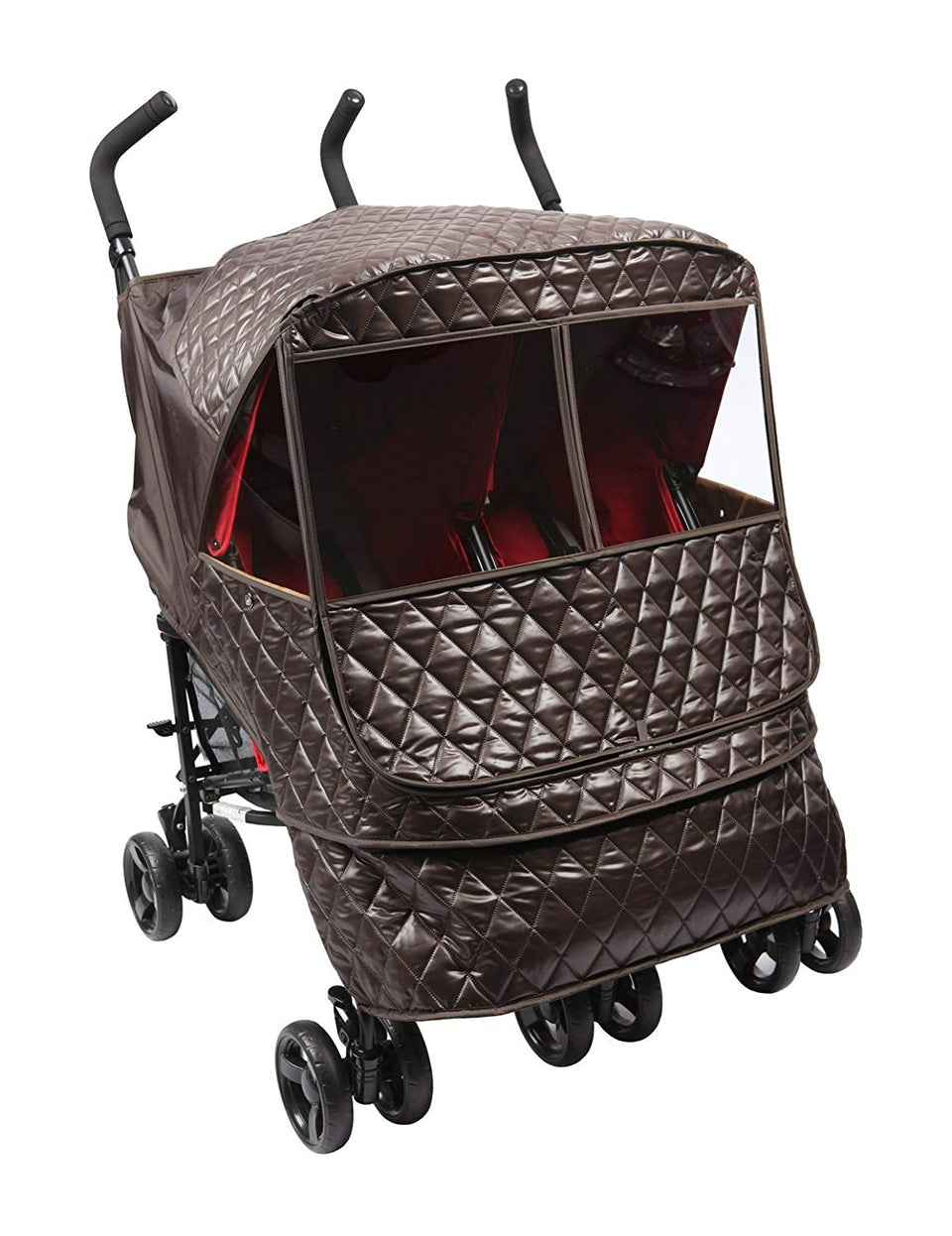 Castle Alpha Twin Stroller Weather Shield (Chocolate)