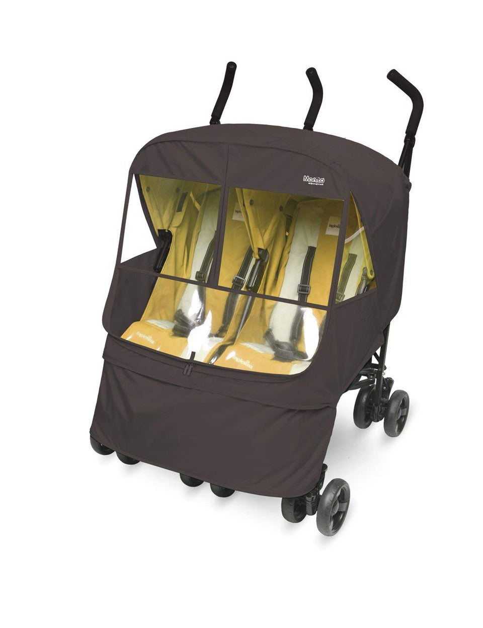 Elegance Alpha Twin Stroller Weather Shield (Chocolate)