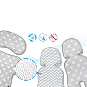 Clean Infant Car Seat Cooling Seat Pad (Star Grey)