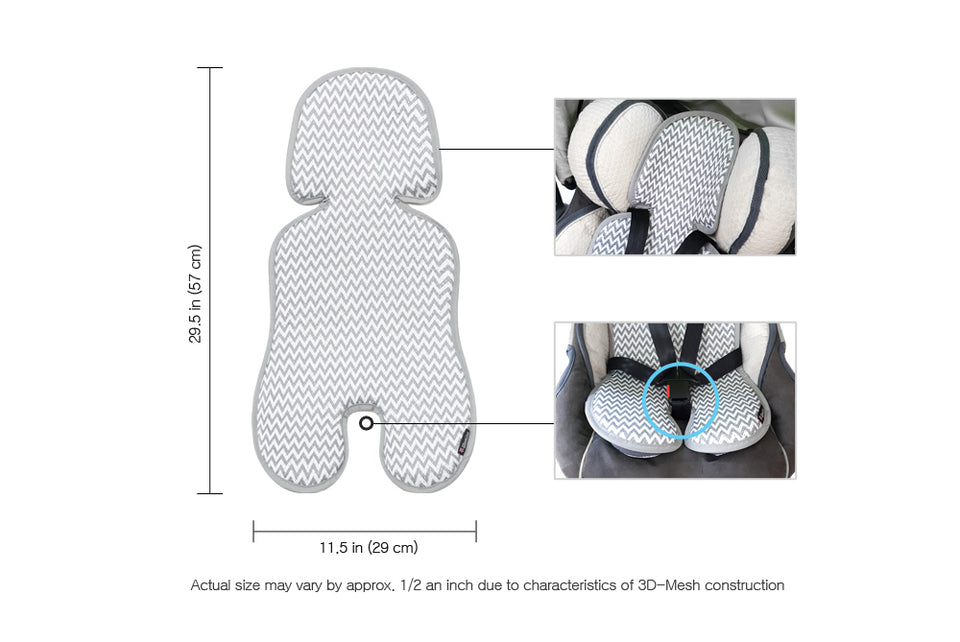 Clean Infant Car Seat Cooling Seat Pad (Star Grey)