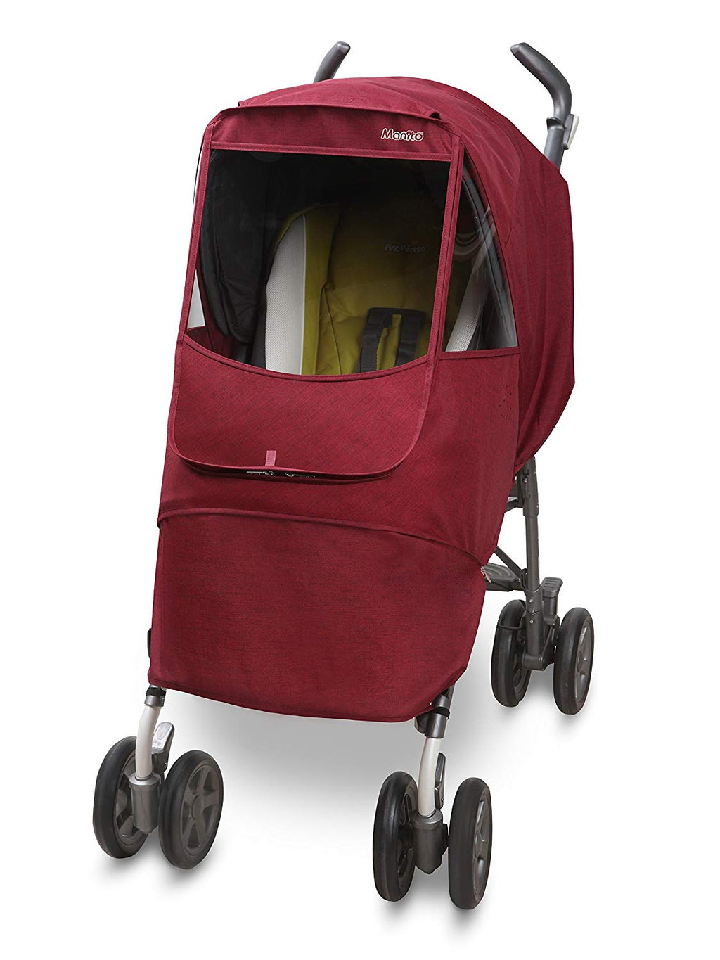 peg perego stroller cover Melange Alpha Stroller Weather Shield (Red) – Manito USA