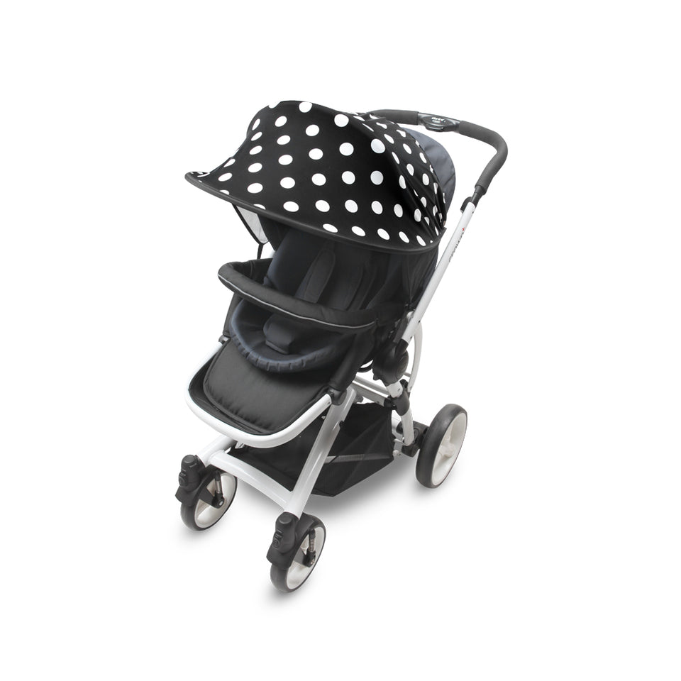 Sun Shade for Stroller & Car Seat - Scandi (Dot Black)