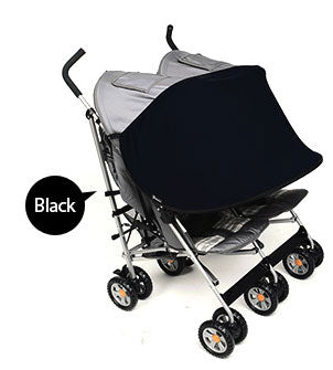 Sun Shade for Twin Stroller (Black)