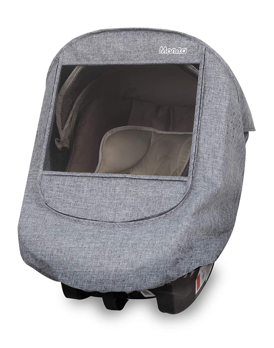 Melange Infant Car Seat Weather Shield (Black Grey)
