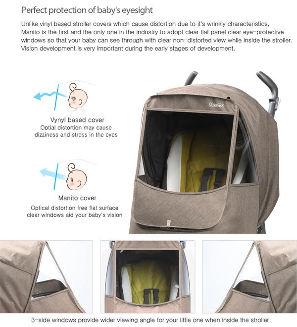 Melange Infant Car Seat Weather Shield (Black Grey) – Manito USA