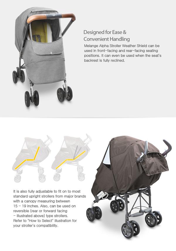 Melange Infant Car Seat Weather Shield (Black) – Manito USA
