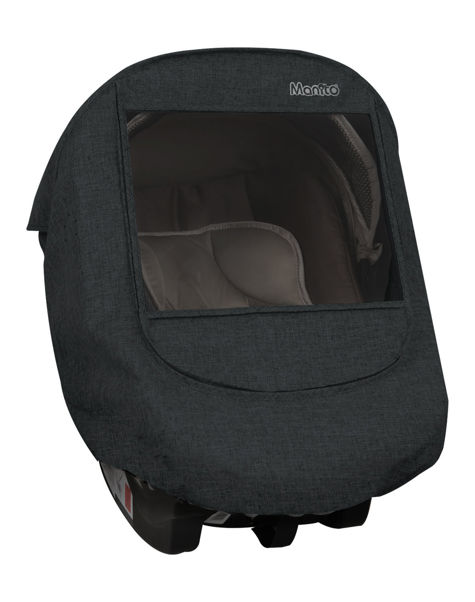 Melange Infant Car Seat Weather Shield (Charcoal Grey) – Manito USA